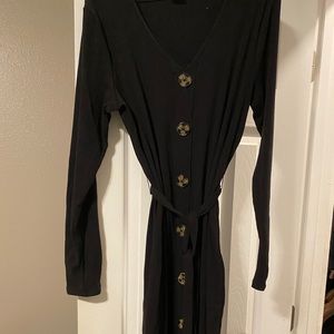 Black Dress with Buttons